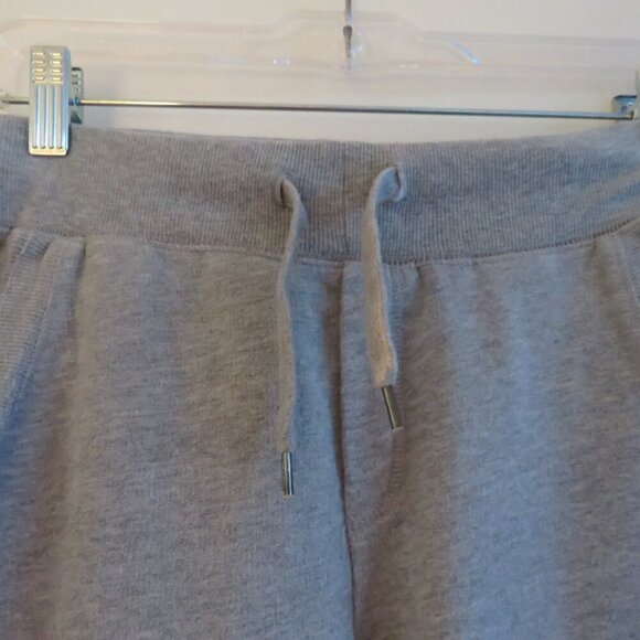 NORMA KAMALI Wide Leg Sweatpants Joggers in Heathered Gray Lounge - Size M - Picture 9 of 14